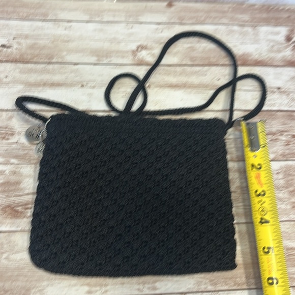 The Sak Mini Crossbody Black Crocheted Nylon Soft Durable - Picture 5 of 10
